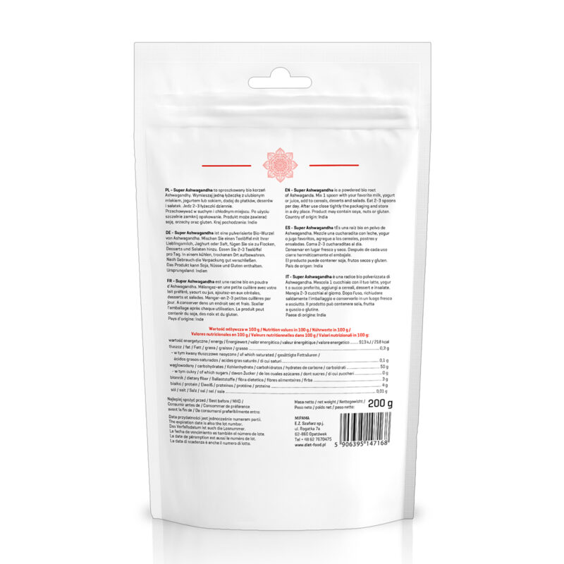 Ashwagandha pulbere bio 200g - imagine 2